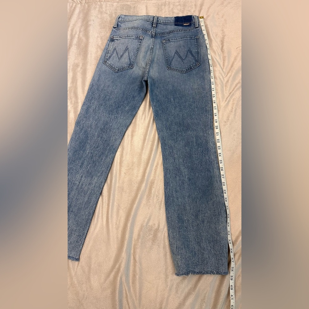 MOTHER Straight Leg Jeans in Light Blue Wash - Picture 8 of 9